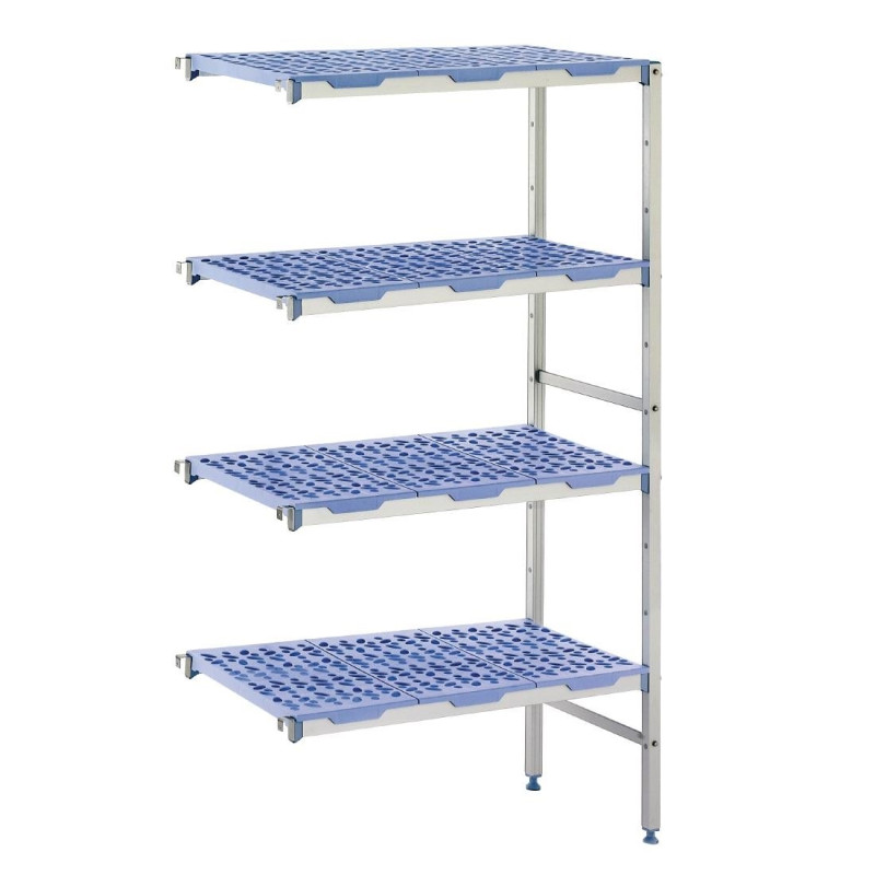 Modular Shelving in Corner 4 Levels - W 1653 x D 500mm - Tournus