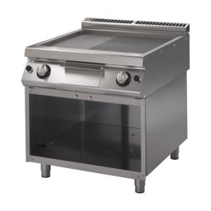 Plancha Gaz 700 Avec Plaque 2/3 Lisse 1/3 Rainurée - Gastro M