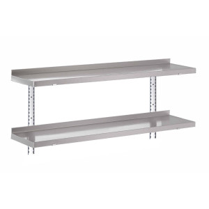 Etagère Murale en Inox Sans Supports-L 1200 x P 400mm - Gastro M