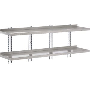 Stainless steel wall shelf without brackets 2000 x 400mm - Gastro M - Fourniresto