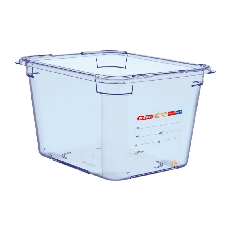 Blue Airtight Container ABS - GN 1/2 200 mm - Araven - Fourniresto