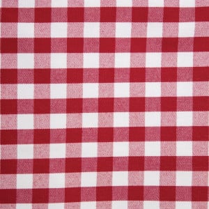 Nappe carrée à carreaux rouges en polyester 890 x 890mm - Mitre Essentials - Fourniresto