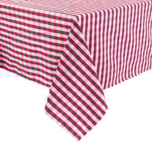 Štvorcový obrus s červenými kockami z polyesteru 1780 x 1780mm - Mitre Essentials - Fourniresto