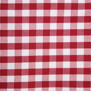 Štvorcový obrus s červenými kockami z polyesteru 1780 x 1780mm - Mitre Essentials - Fourniresto