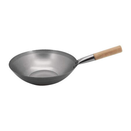 Wok z mäkkého ocele - 33 cm - Vogue - Fourniresto