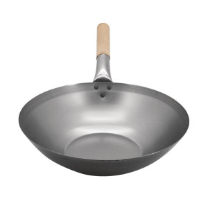 Wok z mäkkého ocele - 33 cm - Vogue - Fourniresto