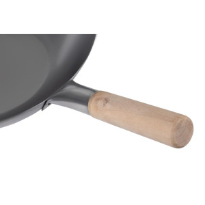 Wok z mäkkého ocele - 35,6 cm - Vogue - Fourniresto