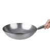 Wok z mäkkého ocele - 35,6 cm - Vogue - Fourniresto