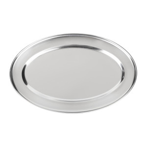 Oval stainless steel serving dish - 300mm - Olympia - Fourniresto