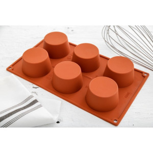 6 Muffin Silicone Mold Formaflex - Pavoni