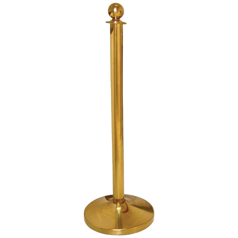 Stainless steel brass round head reception post - Bolero - Fourniresto