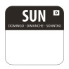 Rozpustné štítky na potraviny "Nedeľa" - Krabica 1000 - Vogue