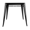 Table Bistro Carrée en Acier Noire – L 668 x P 668 mm - Bolero