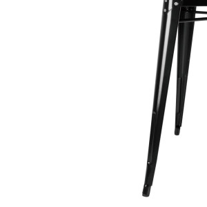 Table Bistro Carrée en Acier Noire – L 668 x P 668 mm - Bolero