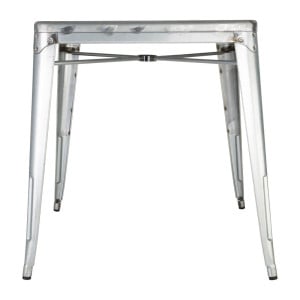 Table Carrée en Acier Gris – L 668 x P 668 mm - Bolero