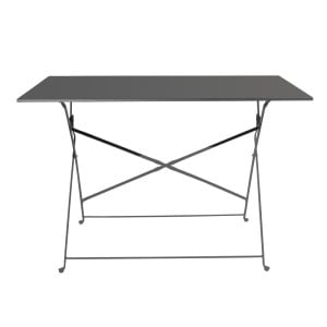 Table de Terrasse Pliable Noire - 1100 x 700 mm - Bolero