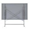 Folding Grey Terrace Table - 1100 x 700 mm - Bolero