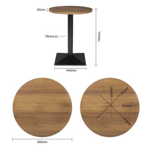 Round Table Complete - 600 mm - Bolero