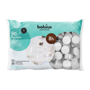 Čajové sviečky 8 h - Ø 39 mm - Sada 90 - Bolsius