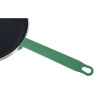 Non-stick Aluminium Frying Pan with Green Handle 280 mm - Hygiplas: Precise Cooking, Easy Cleaning