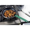 Non-stick Aluminium Frying Pan with Green Handle 280 mm - Hygiplas: Precise Cooking, Easy Cleaning