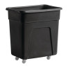 Čierny vozík na fľaše | Kapacita 125L & Elegantný dizajn