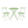 Folding Chairs Light Green Steel - Comfort and Durability