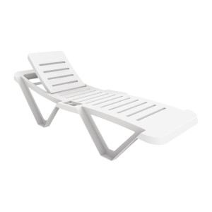 Chaises Longues en Polypropylène Blanc - Lot de 4 by Resol