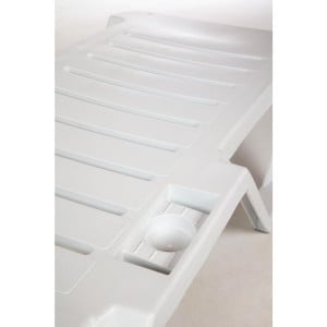 White Polypropylene Sun Loungers - Set of 4 by Resol