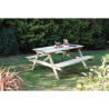 Elegant and sturdy 1.5m wooden picnic table