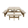 Rowlinson 1980mm Square Wooden Picnic Table: Conviviality and Robustness