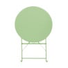 Table Carrée Pliante Acier Vert Clair 595 mm Bolero - Pratique et Robuste