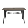 Black Bolero outdoor wooden table: Wooden aesthetics, aluminum robustness for your professional outdoor spaces.