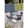 Round Dark Grey Aluminium Table Top 580 mm Bolero - Modern Style & Durability