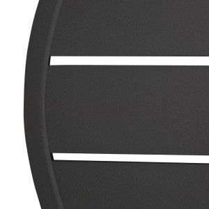 Plateau de Table Rond Aluminium Noir Bolero 580mm - Moderne et Résistant