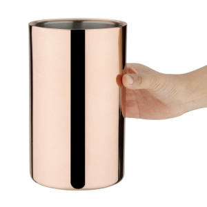 Double Wall Copper Wine Cooler 1 L Olympia - Keeps wine cool, guaranteed elegance.