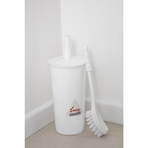 White Jantex toilet brush and holder: Effective hygiene, elegant design