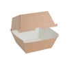 Petites Boîtes Hamburger Compostables 112mm - Lot 150 Kraft Fiesta