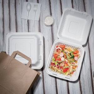 Kompostovateľné boxy Bagasse 223mm - Balenie 200 kusov, ekologické