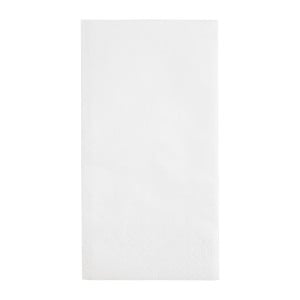 Serviettes Snacking 2 Plis 330mm Blanches, Lot de 2000 - Pliage 1/8 Recyclable