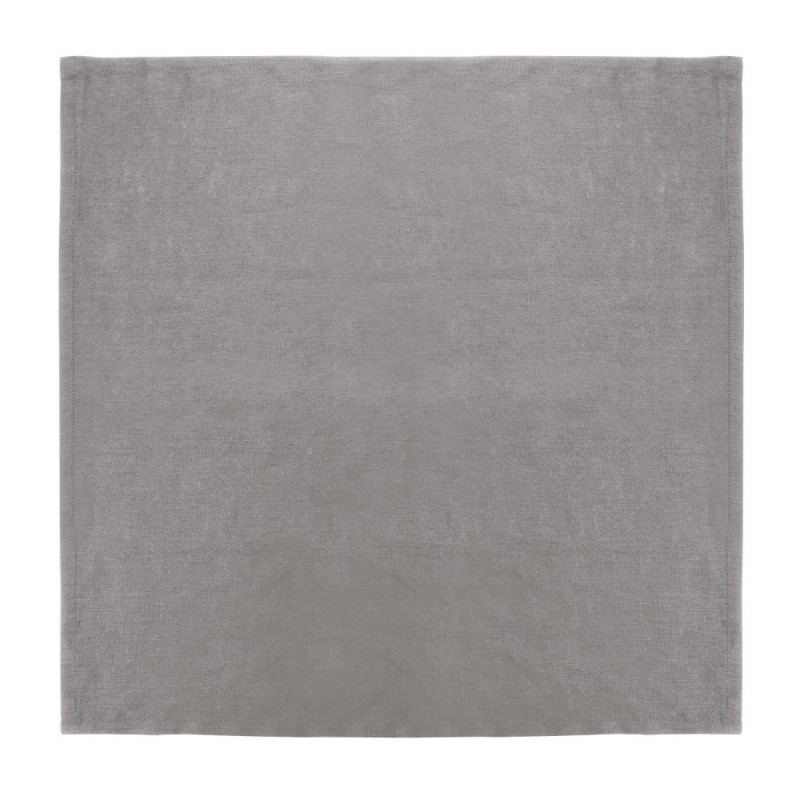 Serviettes de table en lin grises 400 x 400 mm - Lot de 12 - Olympia