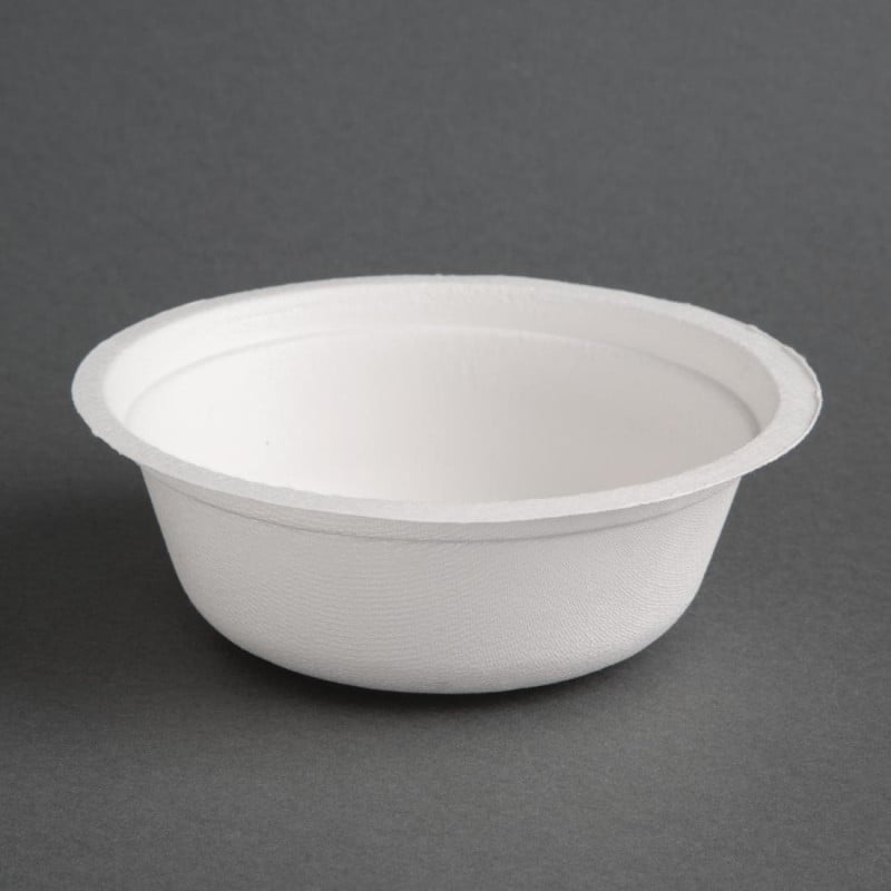 Bols Ronds Compostables Bagasse 350ml - Lot 50 Fiesta Green