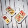 Compostable bagasse trays 340ml - Eco-friendly, practical