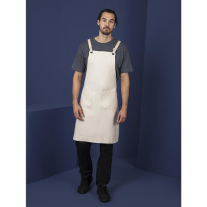 Gray Cotton Bib Apron Southside - Professional Kitchen