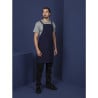 Navy blue cotton bib apron for kitchen professionals - Quality and style guaranteed