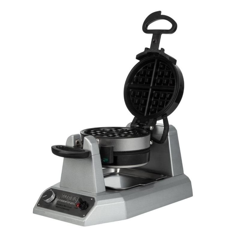 Waring WW200E Double Belgian Waffle Maker - Even & Rotating Cooking