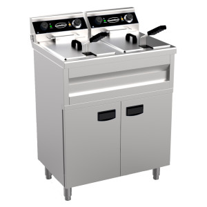 Fritovací hrniec na elektrickom stolíku - 2 x 9 L - CombiSteel