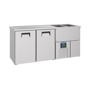 Chladič piva s 2 dverami - 2 kohúty napravo - CombiSteel