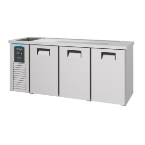 Chladič piva s 3 dverami - kohútik naľavo - CombiSteel