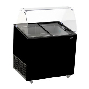 Výkladová vitrína na čiernu zmrzlinu - 6x5 L | CombiSteel: Ideálne prezentácia a uchovávanie